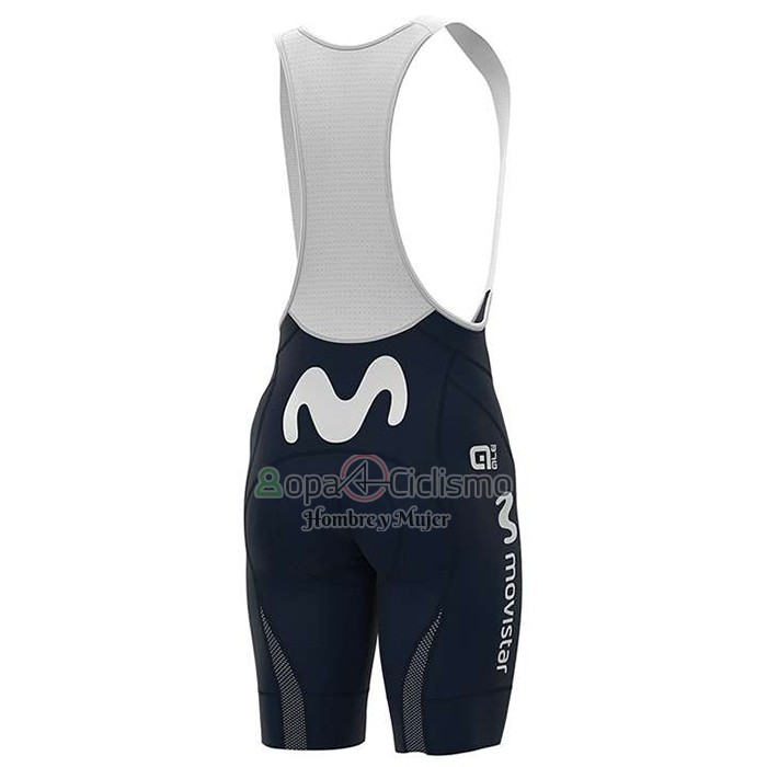 Movistar Ropa Ciclismo Culotte Corto 2020 Mangas Cortas Blanco Azul